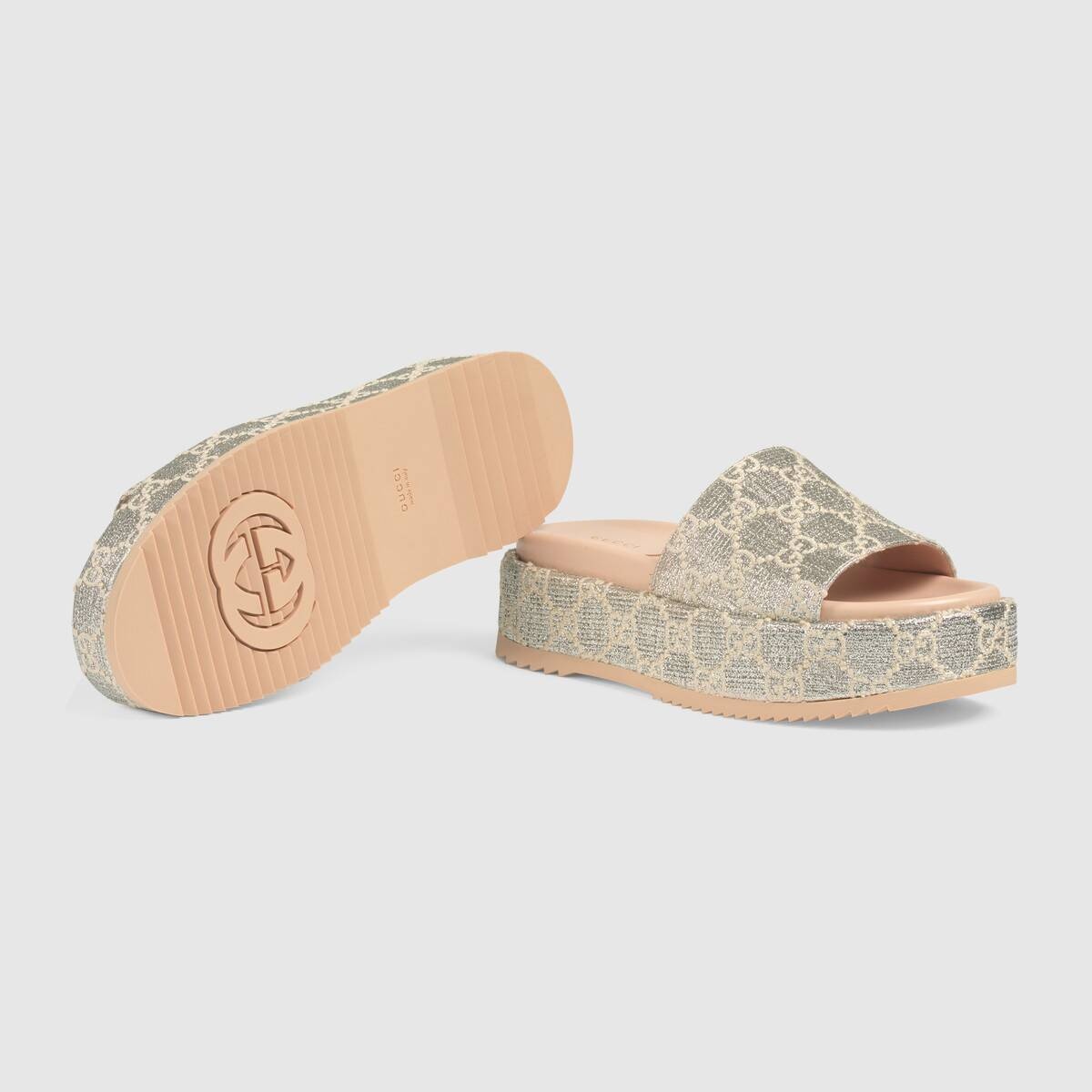 Women's GG lamé slide sandal - 5