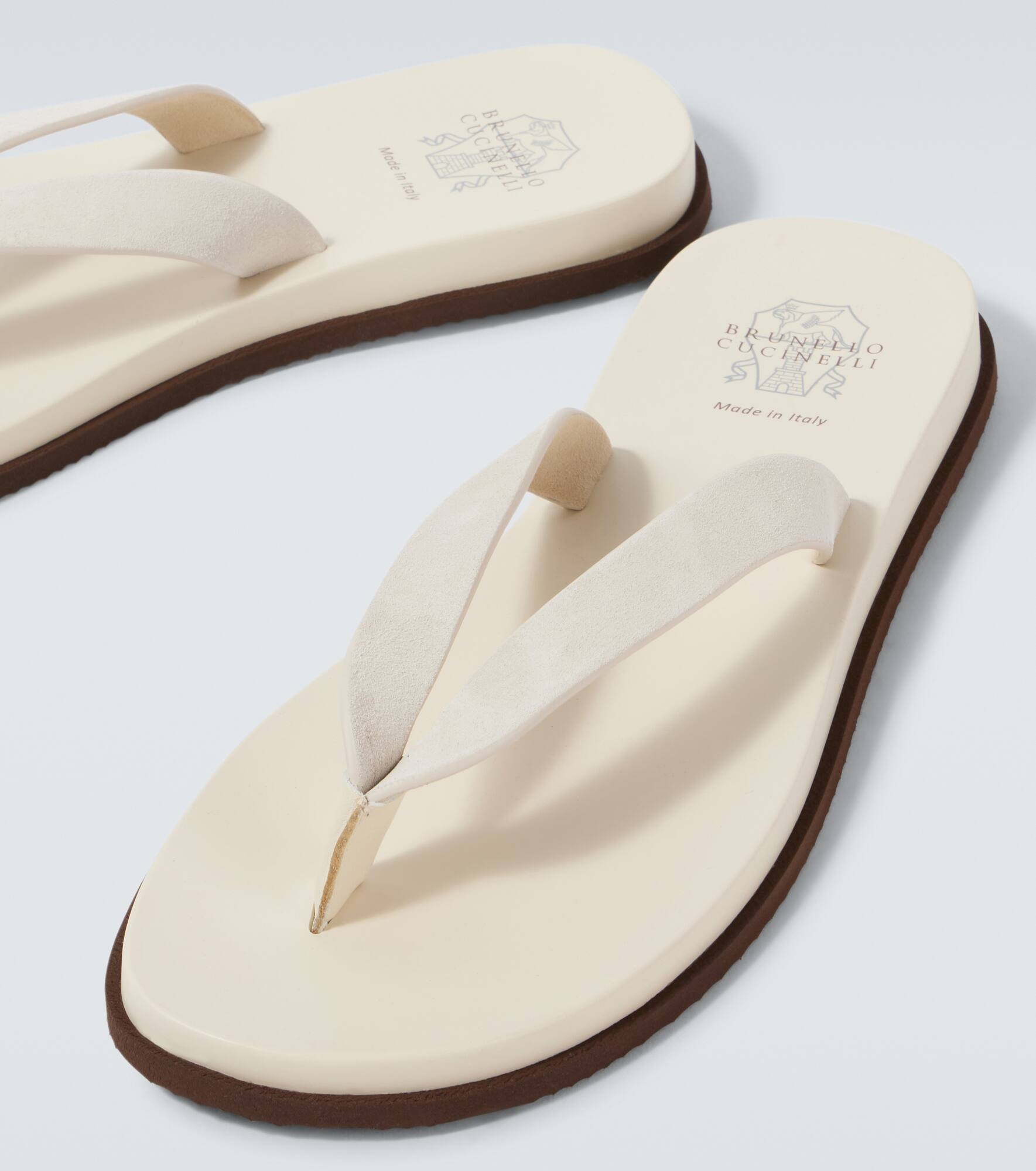 Leather thong sandals - 3