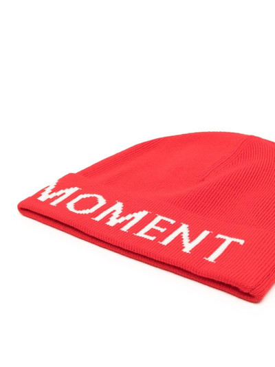 PERFECT MOMENT logo-intarsia merino wool beanie outlook