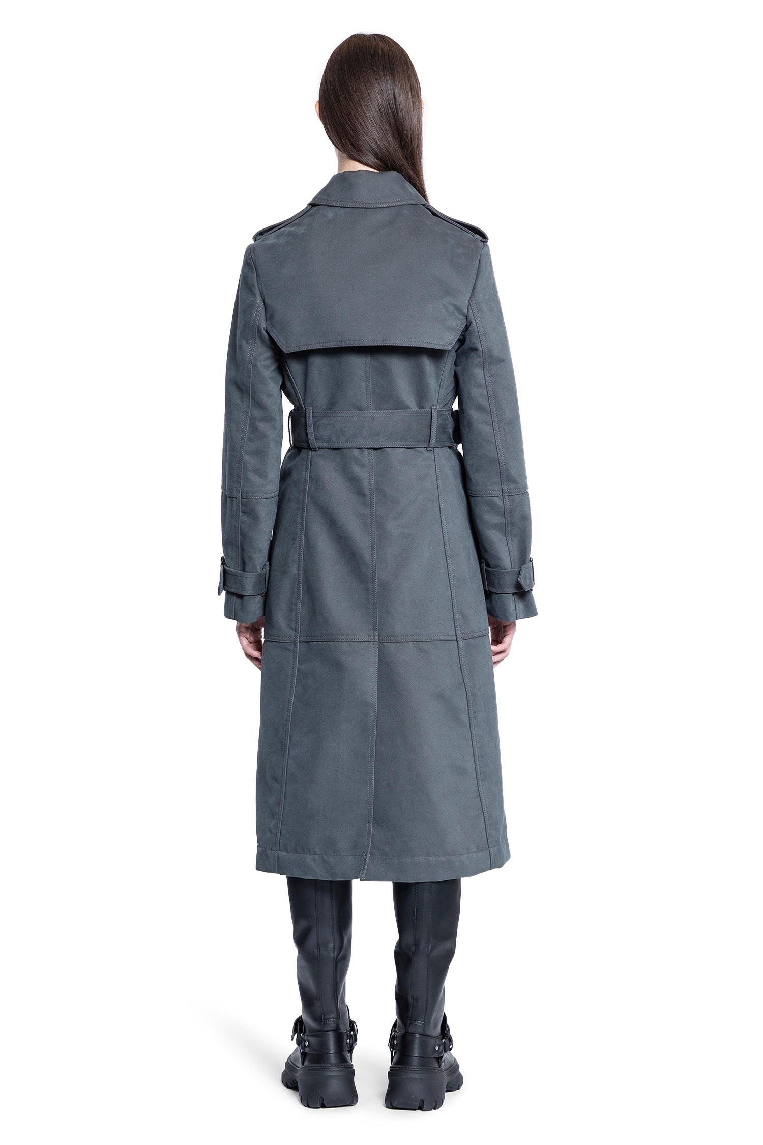 Long-Cotton-Nylon-Trench-Coat - 3