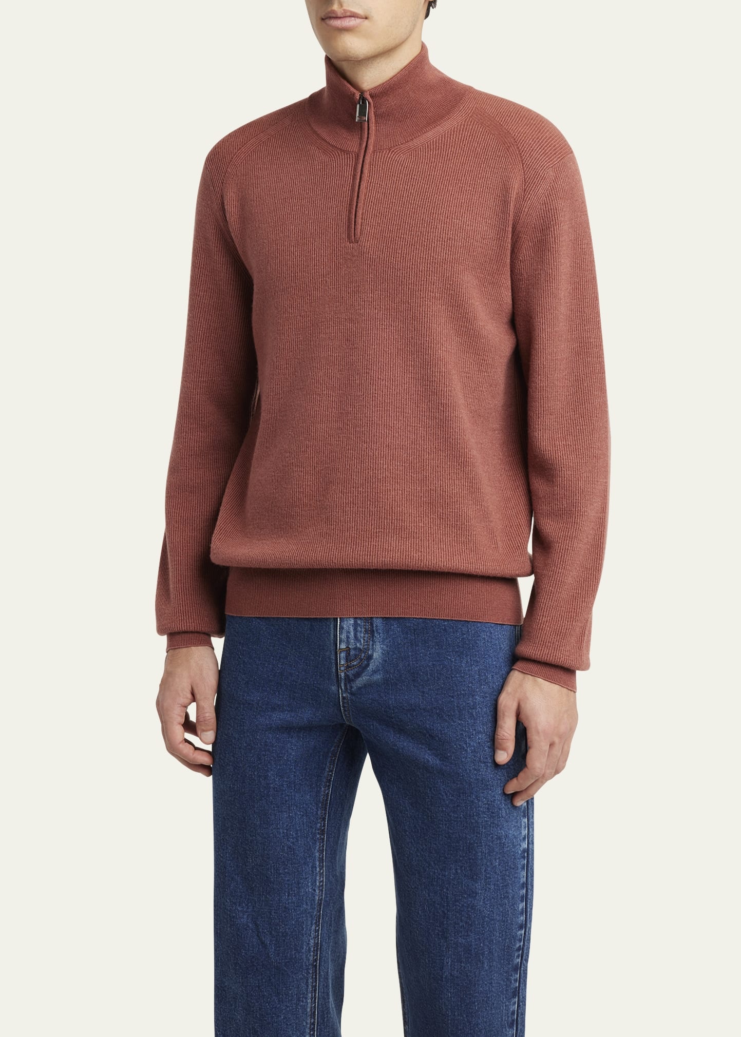 Men's Cashmere Quarter-Zip Sweater - 4