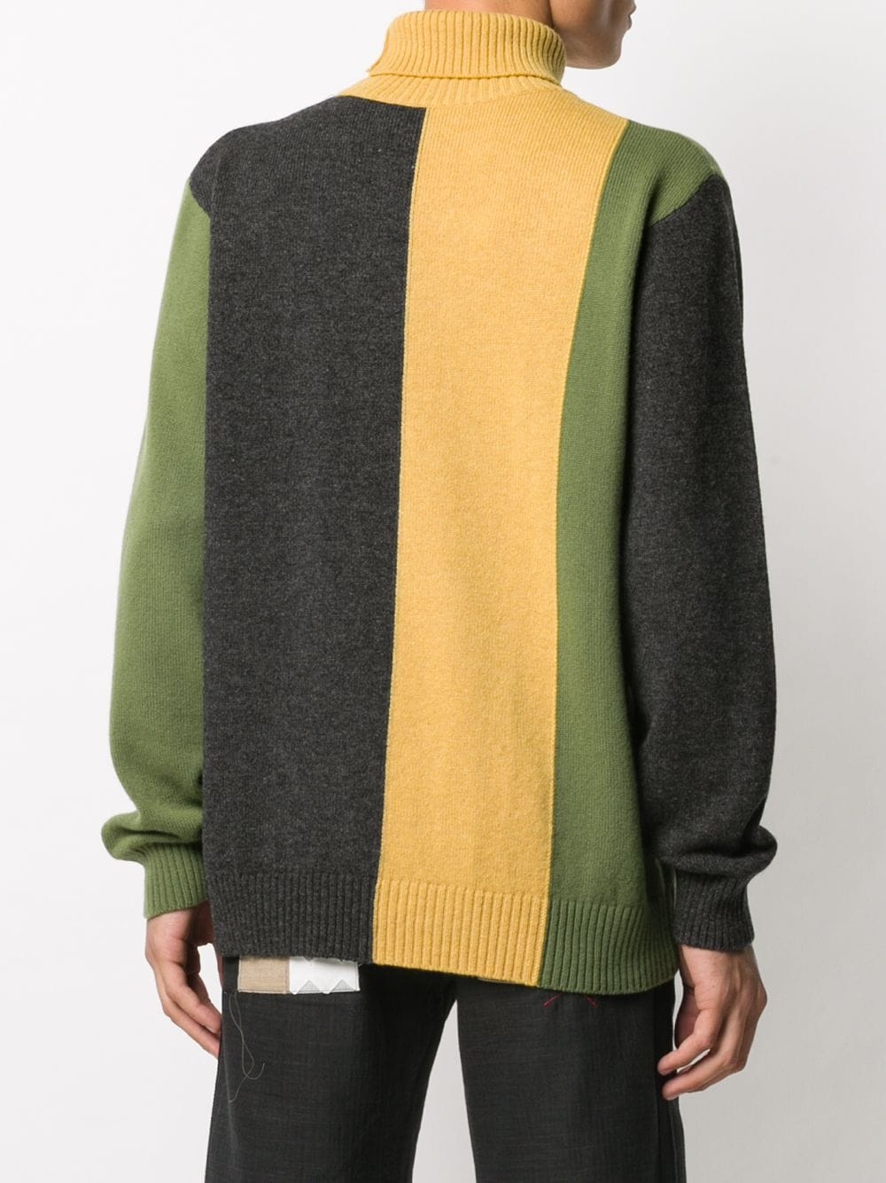 contrast panel roll neck jumper - 4