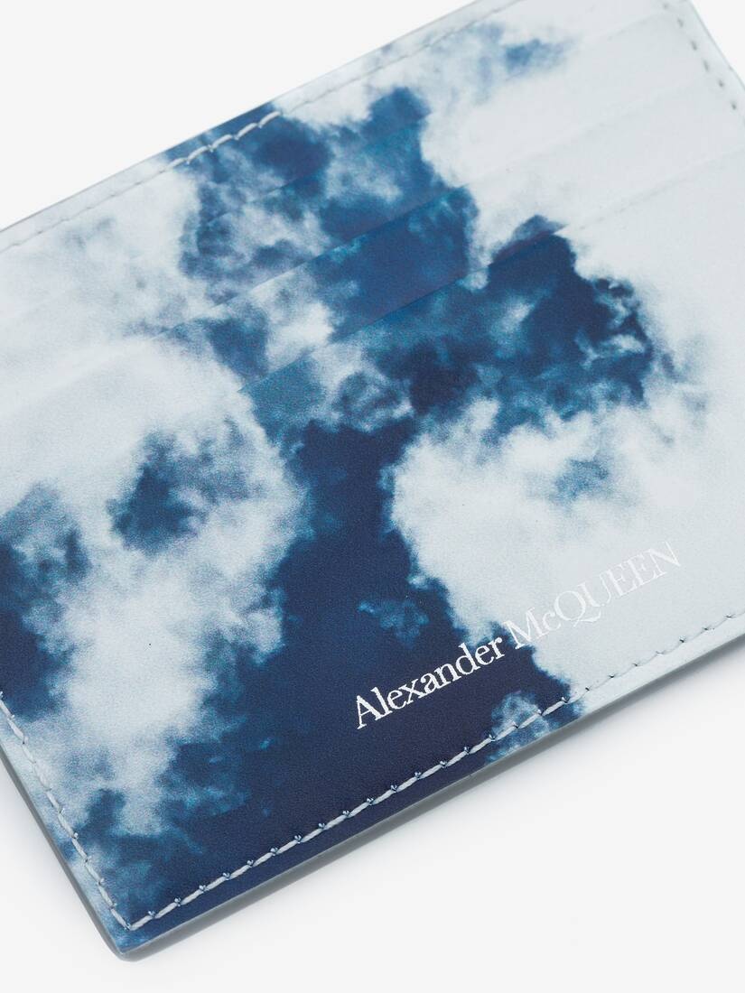 Men's Blue Sky Card Holder in White/blue - 4