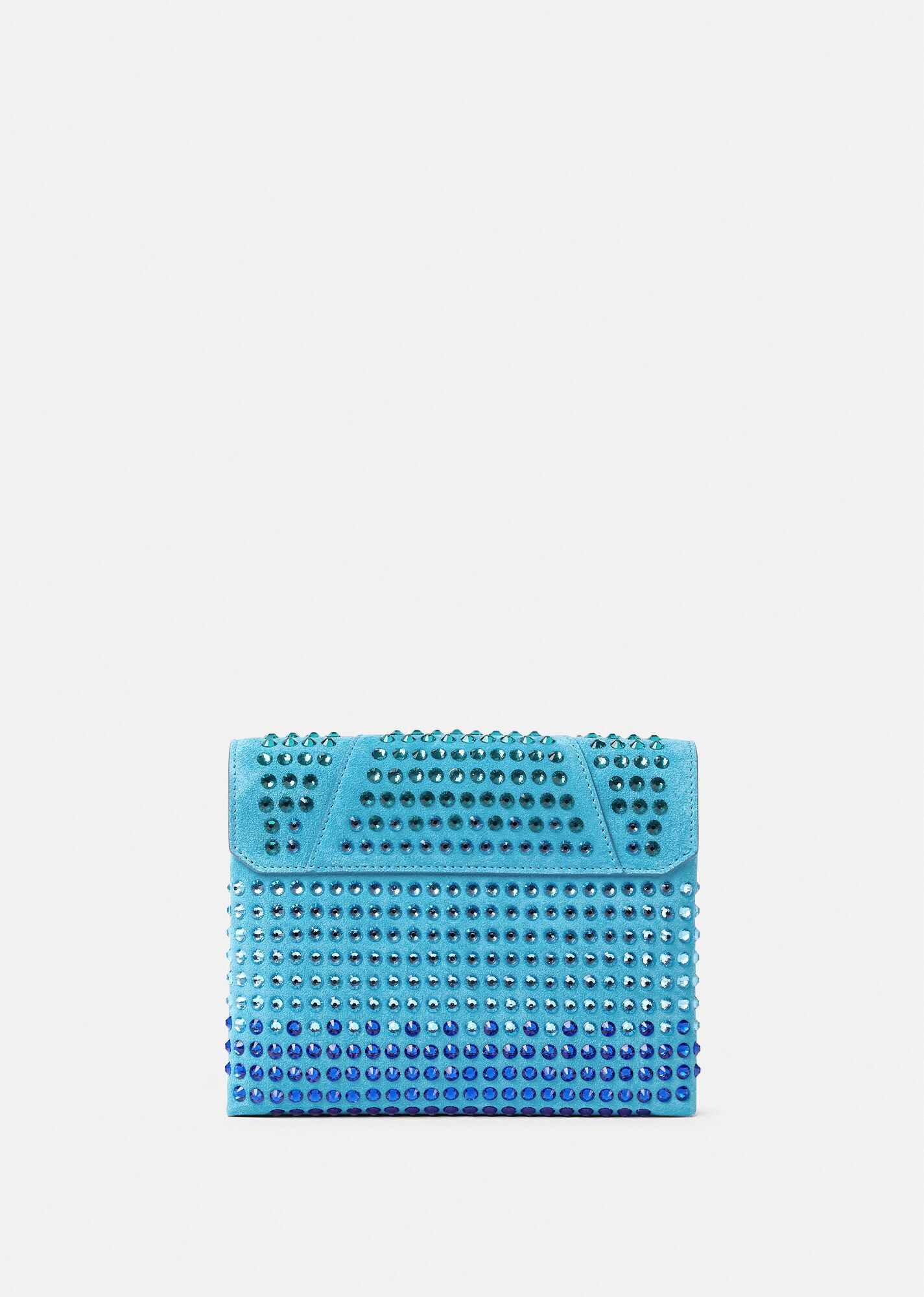 Virtus Suede Crystal Clutch - 4