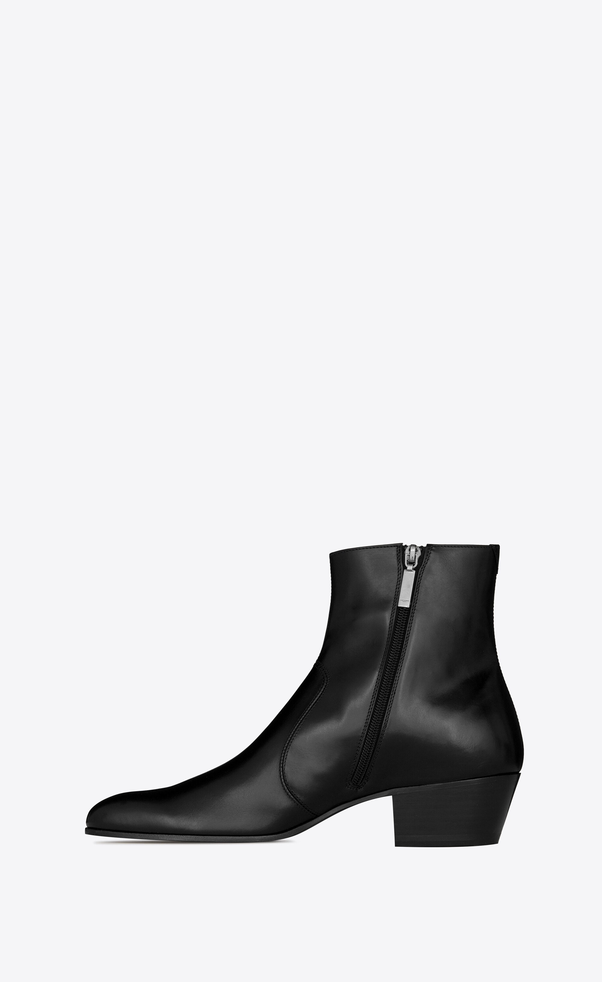 cole zipped boots in smooth leather - 3
