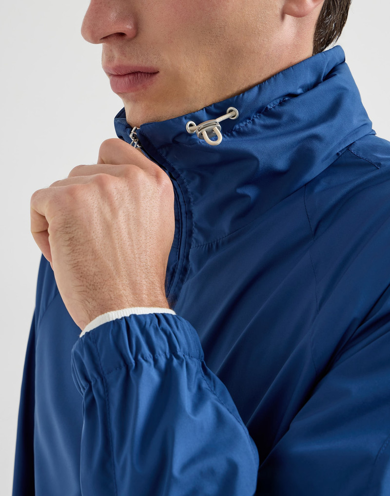 Lightweight nylon unlined outerwear jacket with hood 4