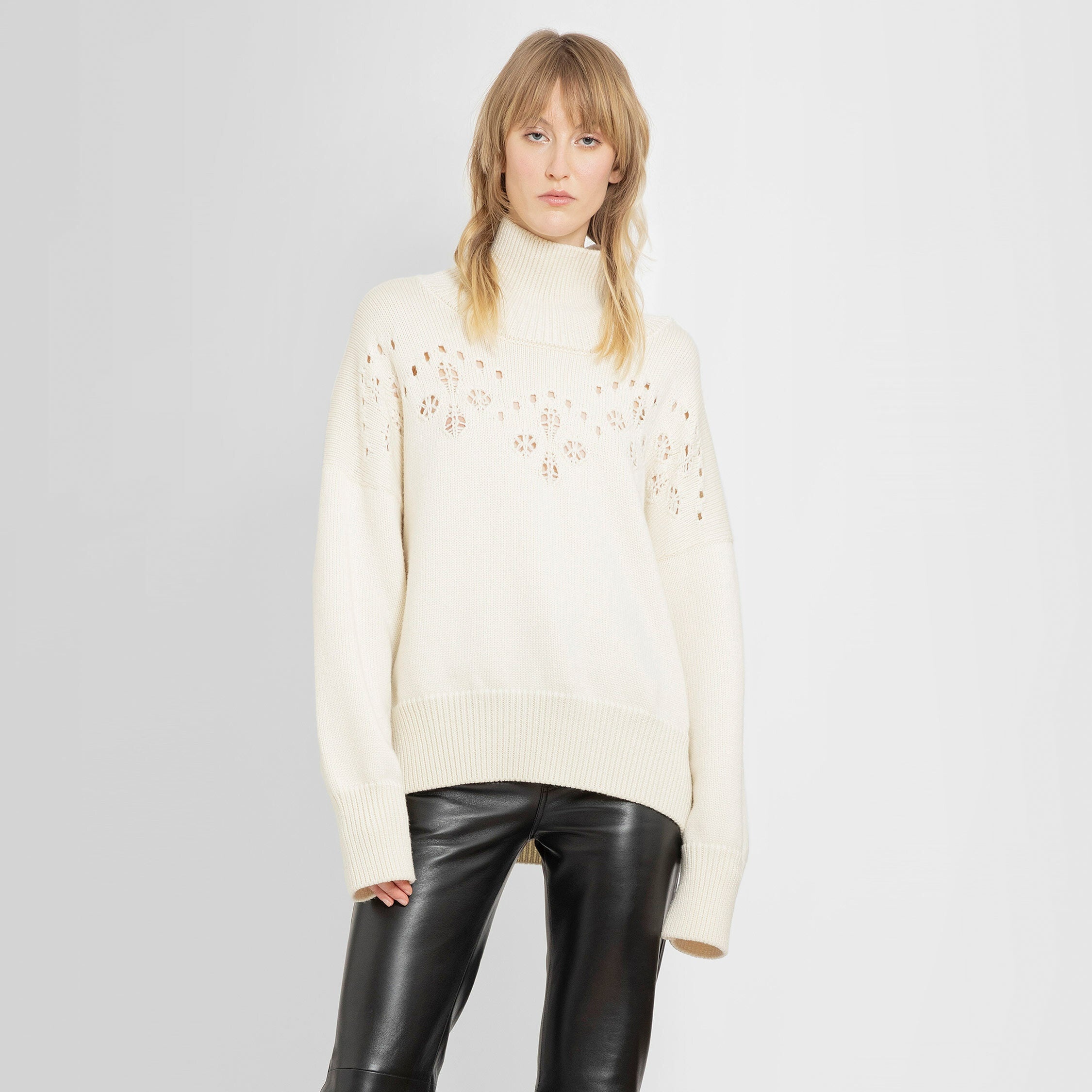 CHLOÉ WOMAN WHITE KNITWEAR - 5