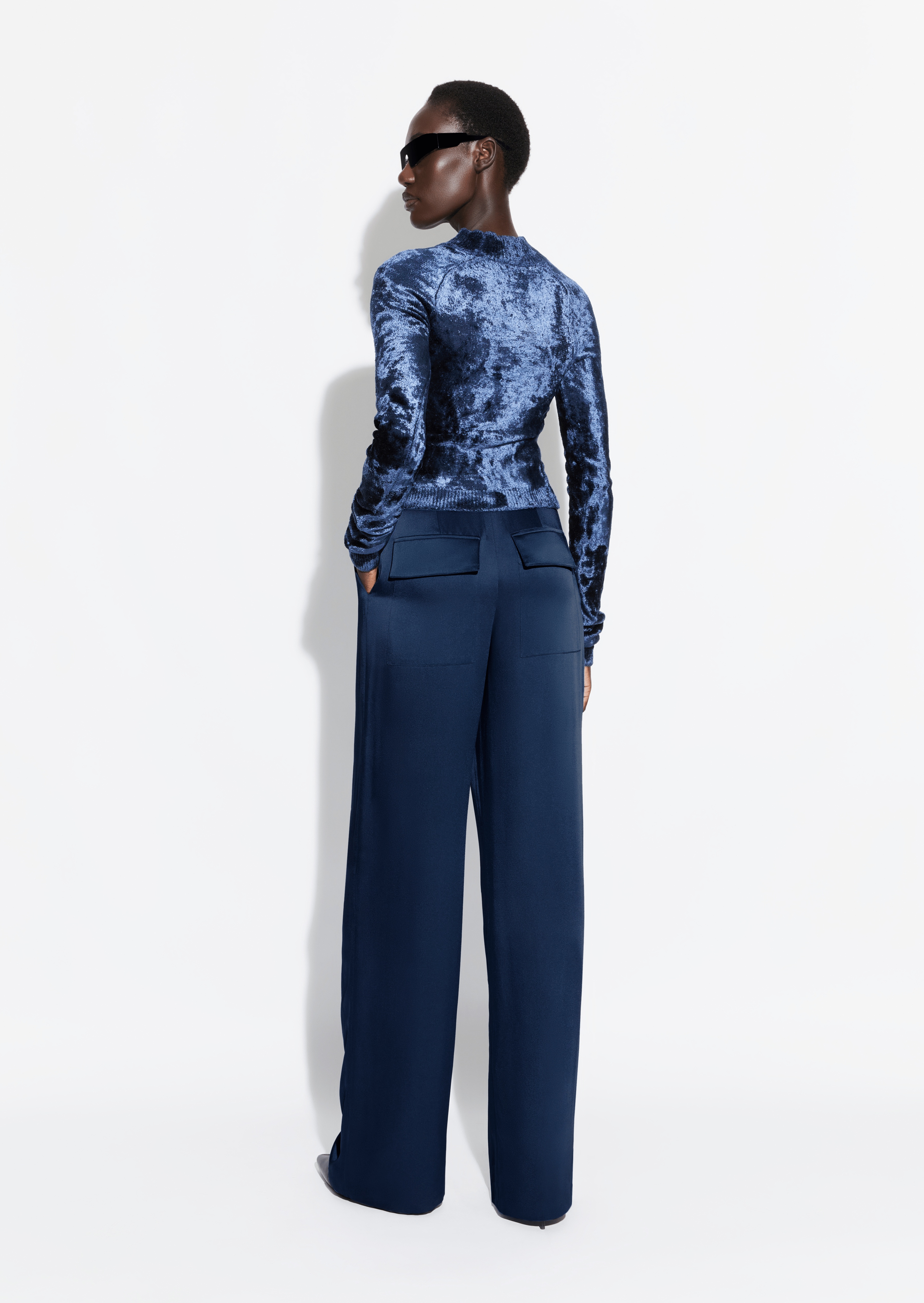 Velvet Raglan Long Sleeve Top - 3