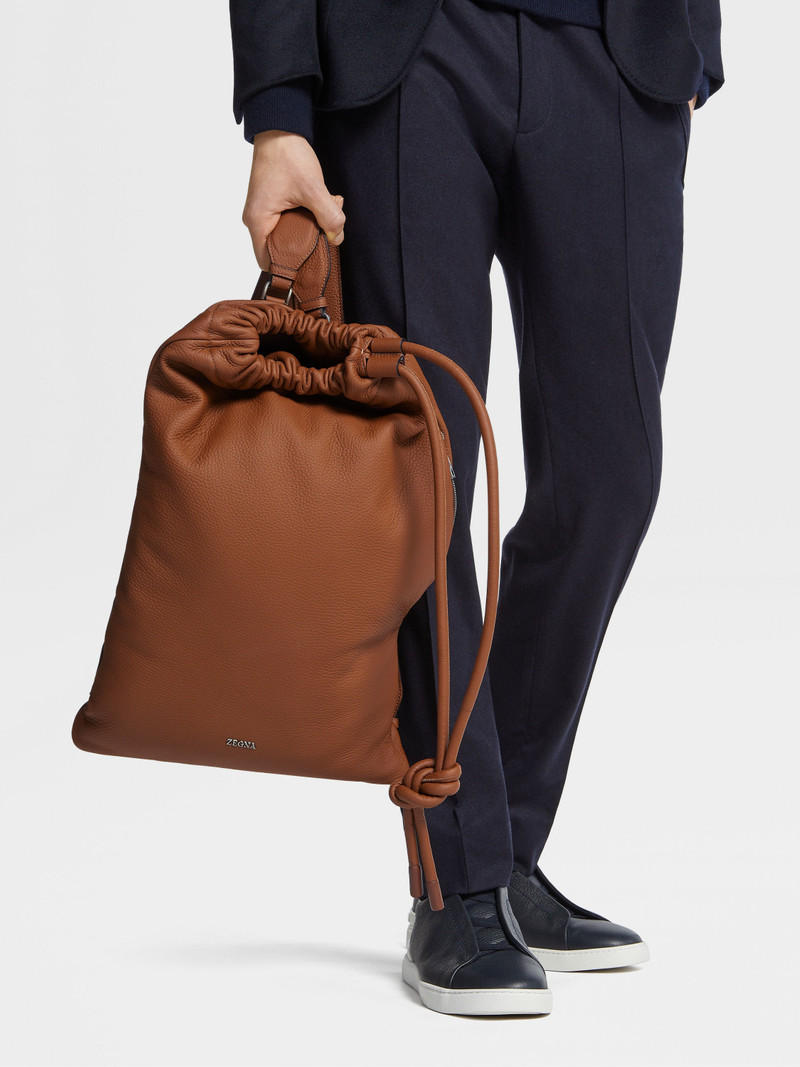 ZEGNA FOLIAGE DEERSKIN BACKPACK outlook