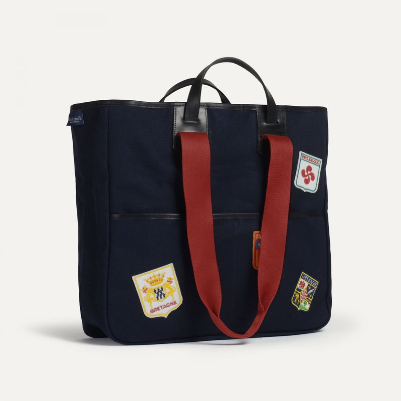 Bleu de Chauffe MELINE TOTE BAG  -  BLUE EMBLEMS outlook