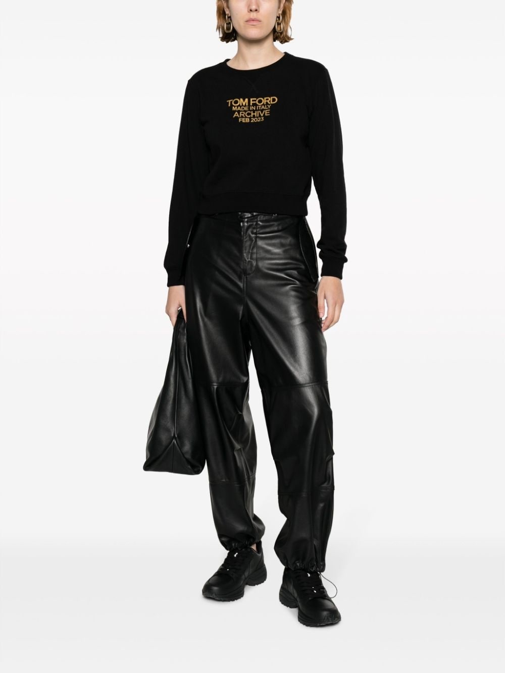 logo-print cotton sweatshirt - 2