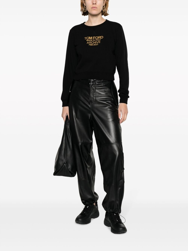 TOM FORD logo-print cotton sweatshirt outlook