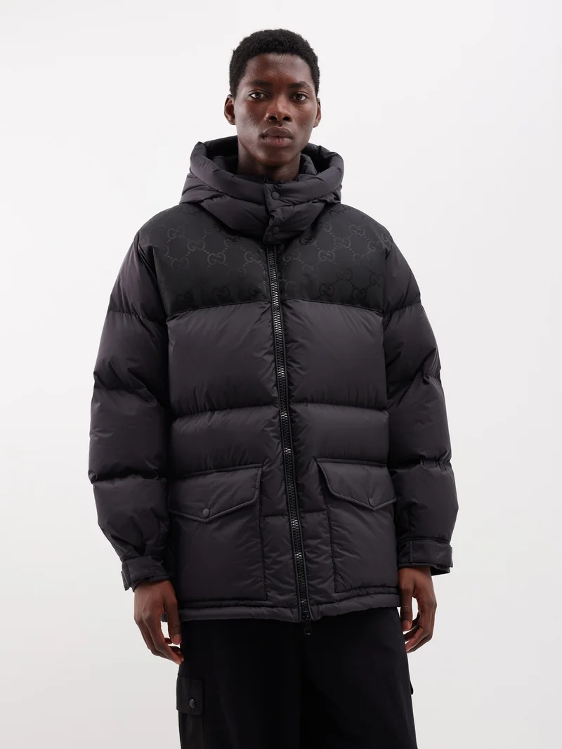 Black Reversible hooded jacket, Gucci