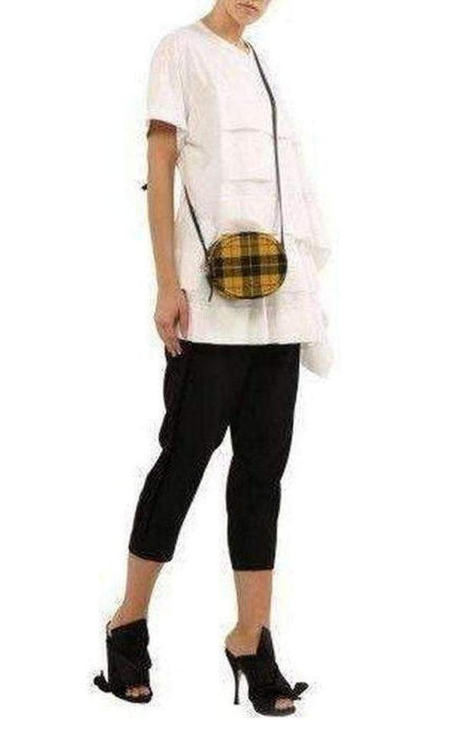 Round Checked Tartan Crossbody Bag - 2