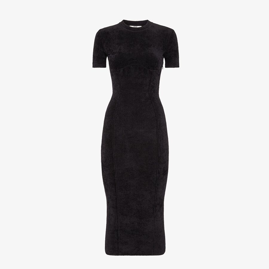 Black viscose dress - 1