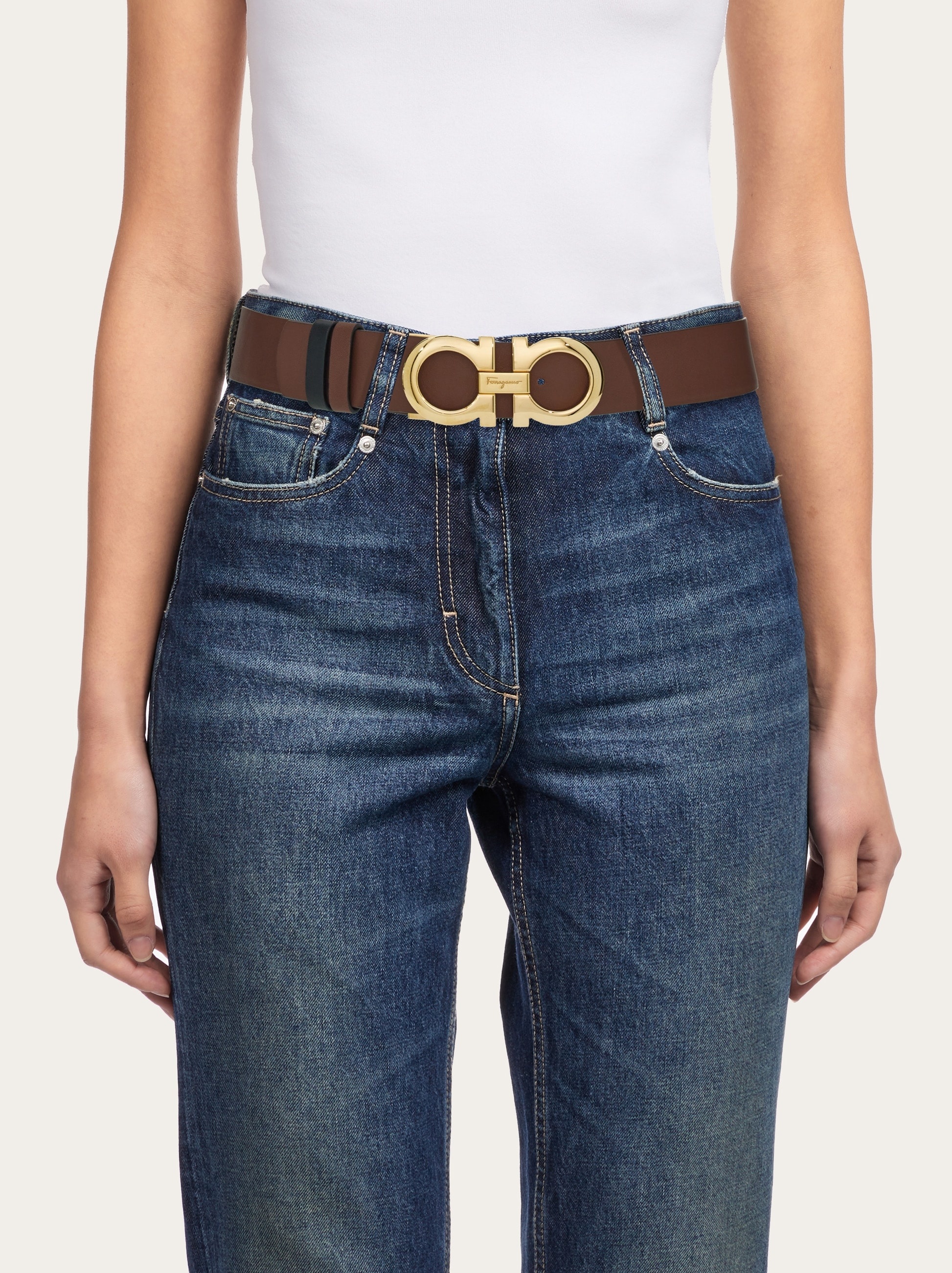 Reversible and adjustable Gancini belt - 4