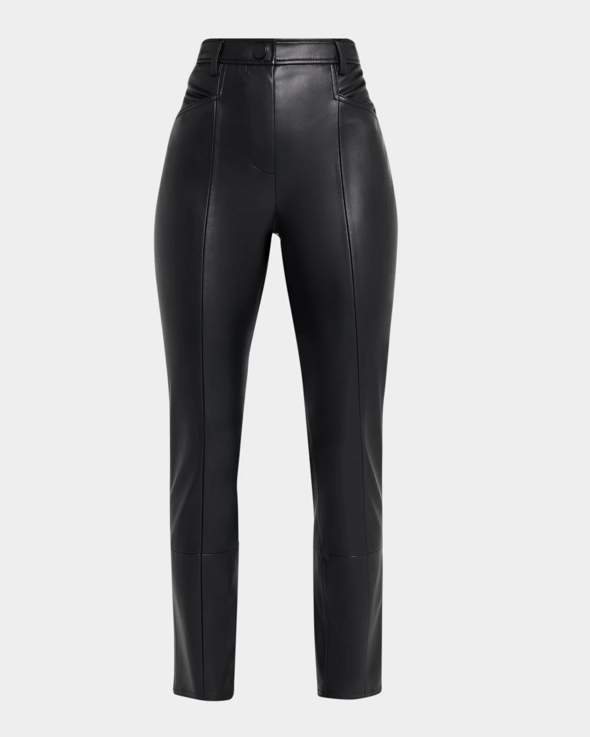 Rue Cropped Faux Leather Skinny Pants - 1