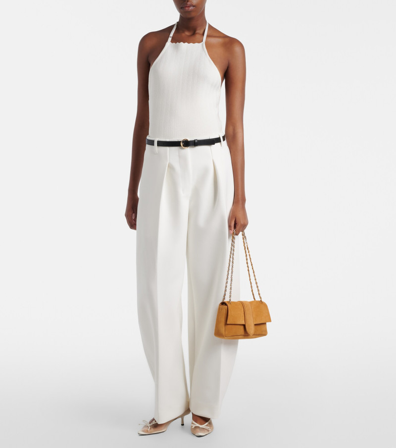 JACQUEMUS Tablier knitted halterneck top outlook