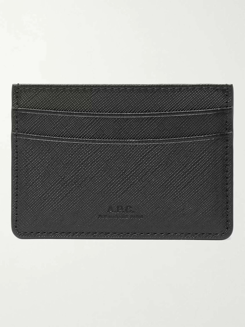 Andre Cross-Grain Leather Cardholder - 1