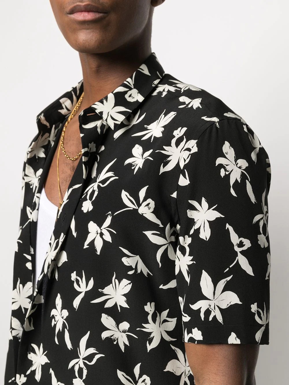 floral-print silk shirt - 5