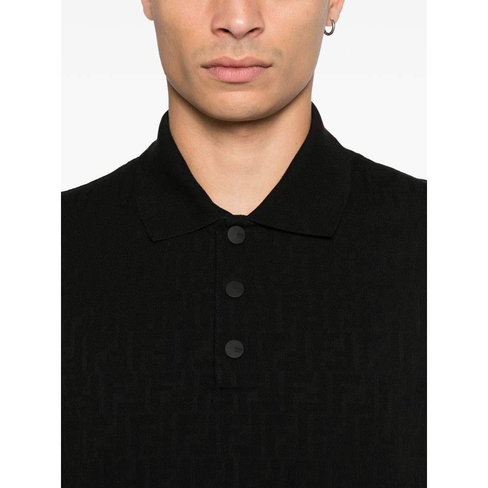 Fendi Black Polo Shirts Men - 4