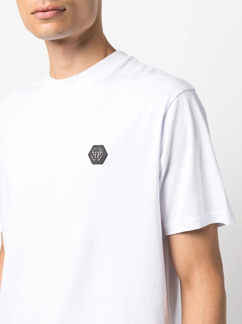 logo-patch cotton T-shirt - 5