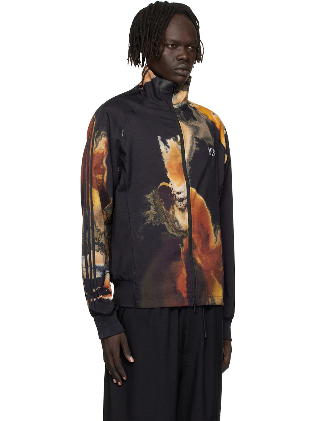 Black AOP 3-Stripes Track Jacket - 2