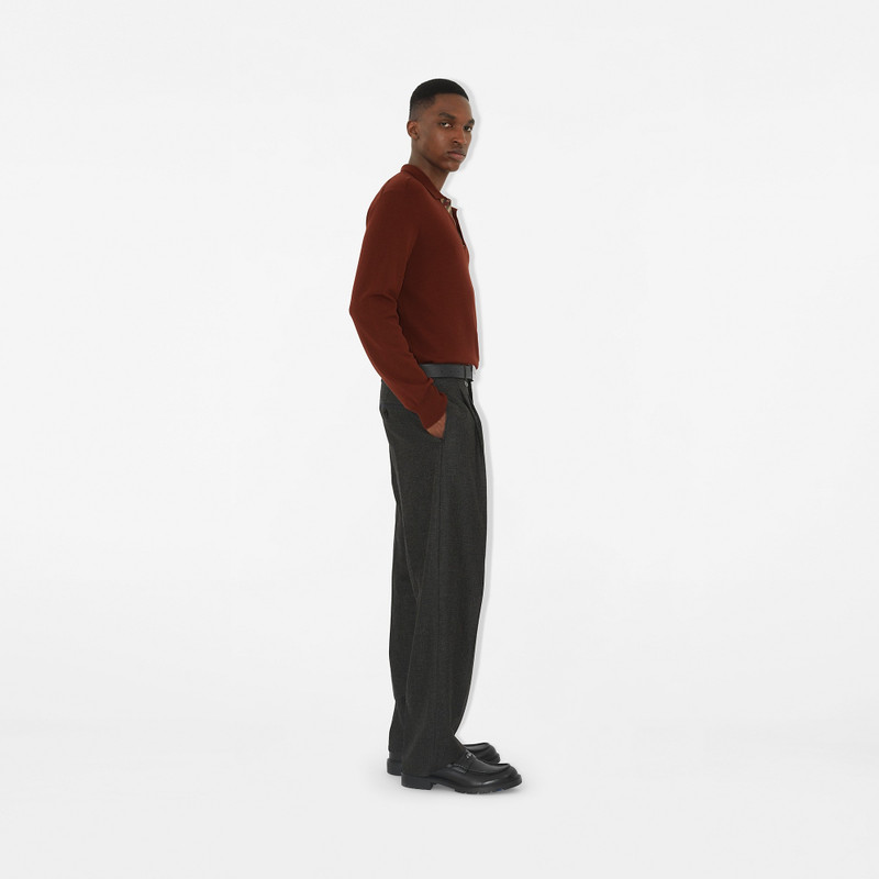 Long-sleeve Wool Polo Shirt 3