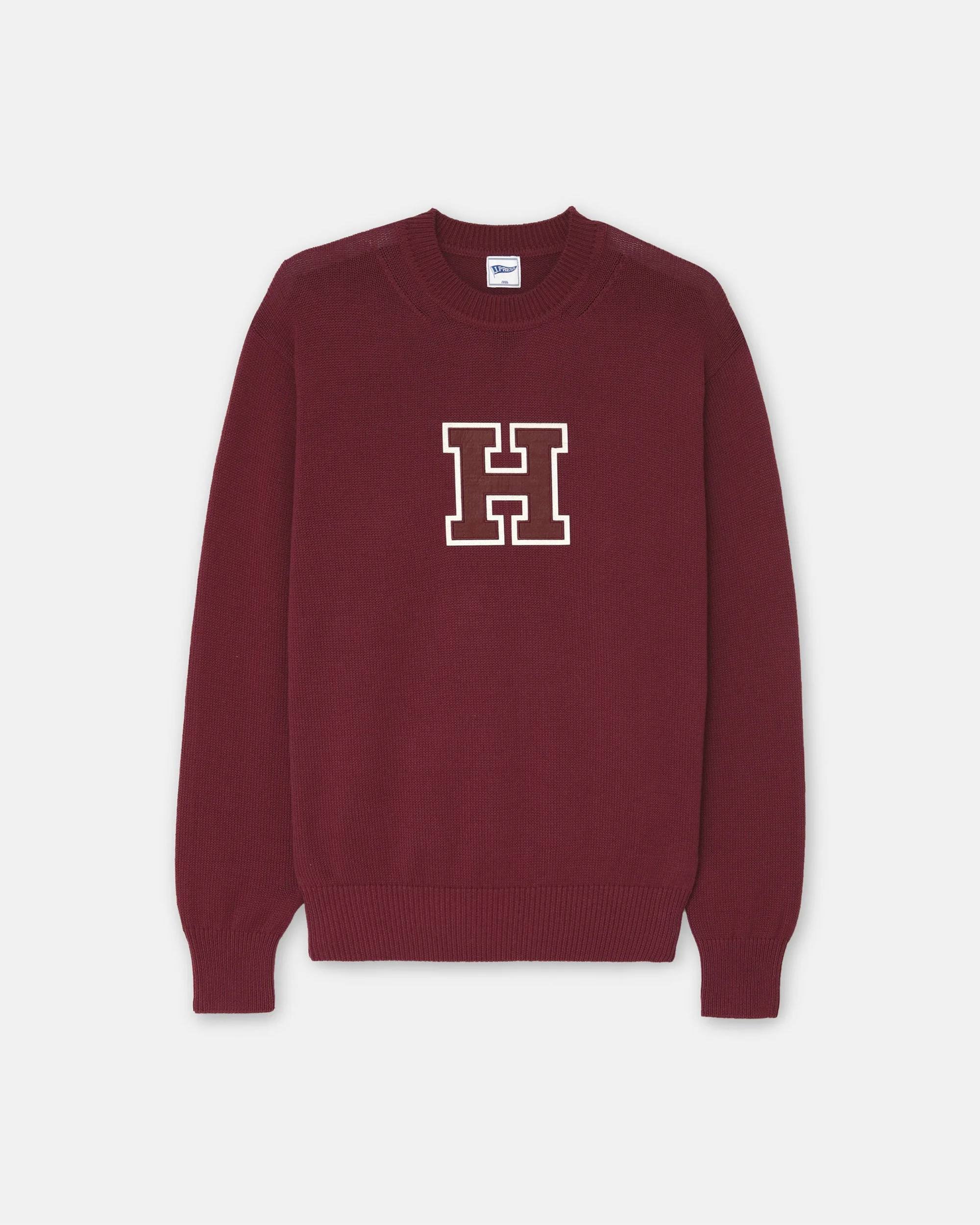 HARVARD COTTON CREWNECK "H" SWEATER - 1