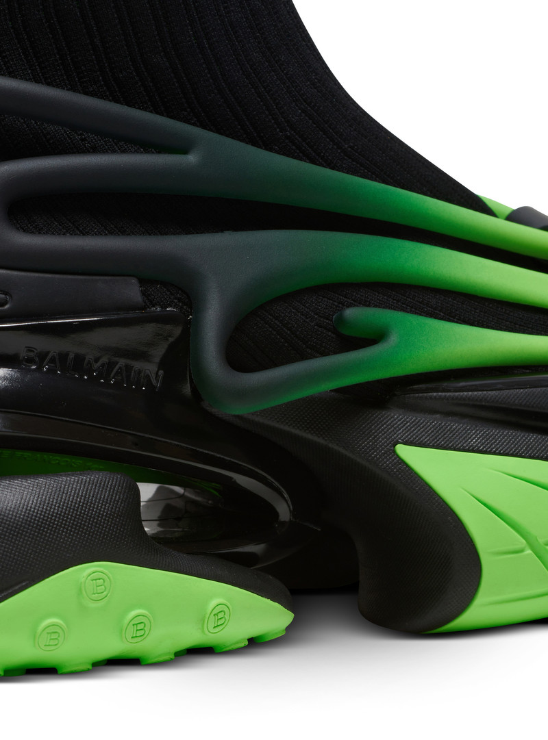 Unicorn high-top trainers in mesh and leather 7