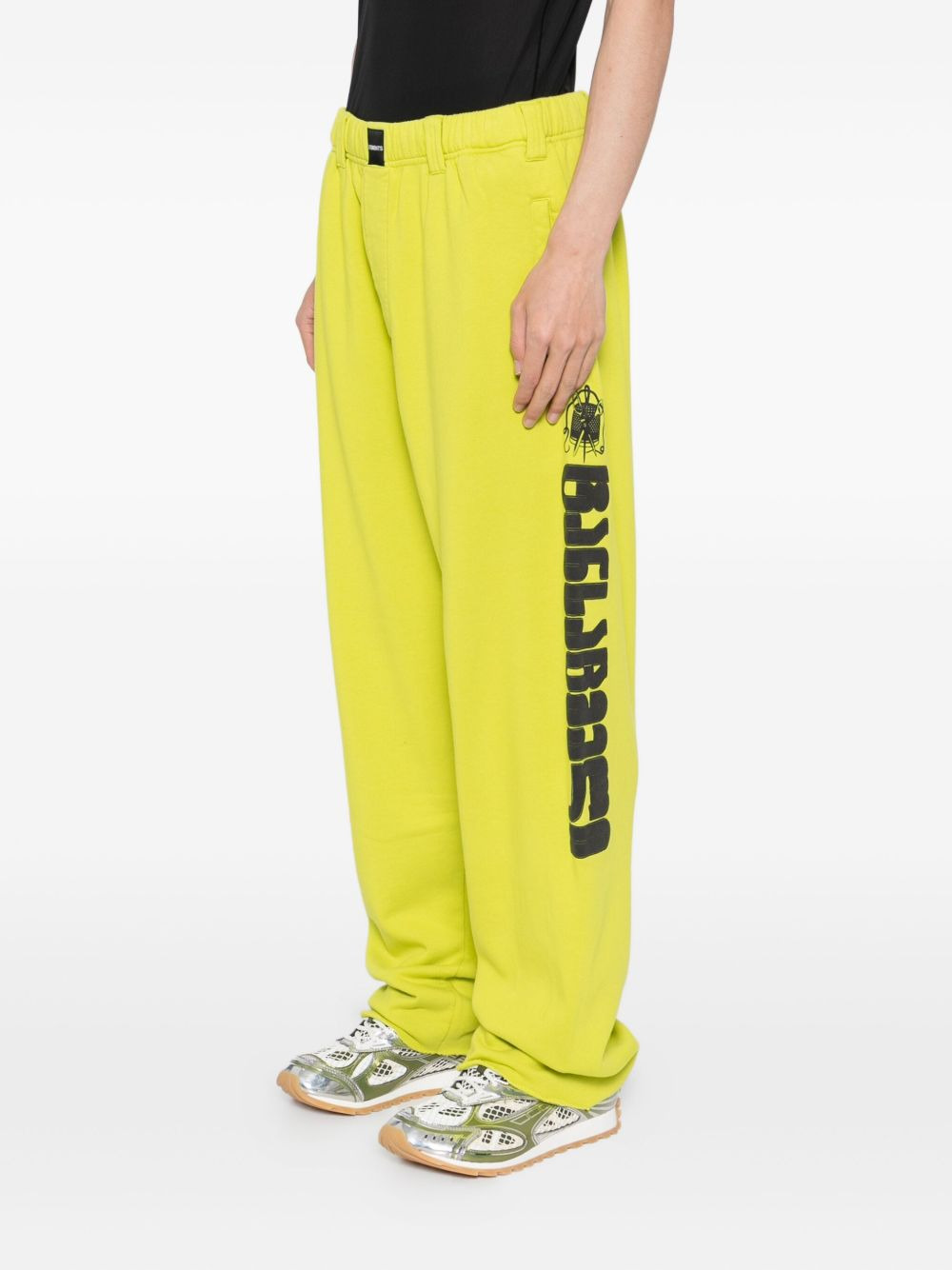 graphic-print cotton trousers - 3