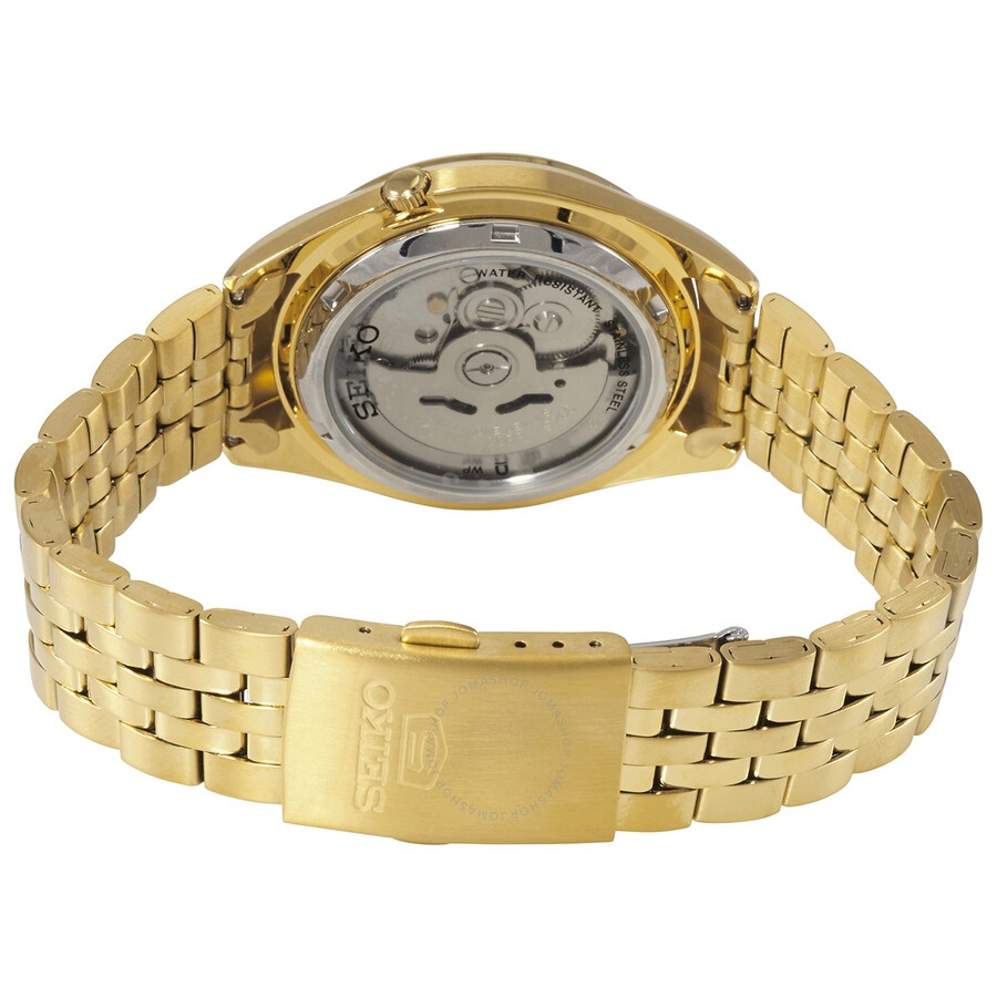 Seiko - Open Box - Seiko 5 Automatic Gold Dial Men's Watch SNKL38 - 3