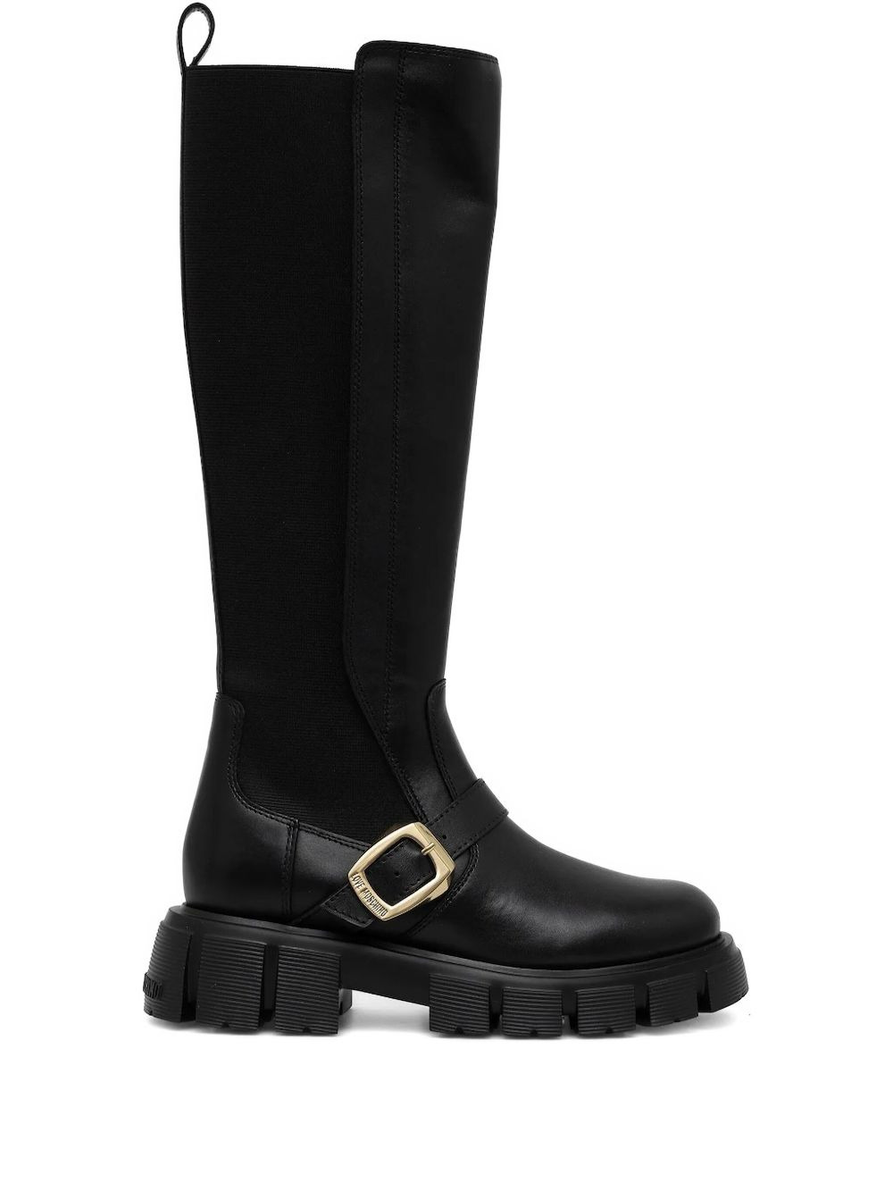 buckle knee-high boots - 1