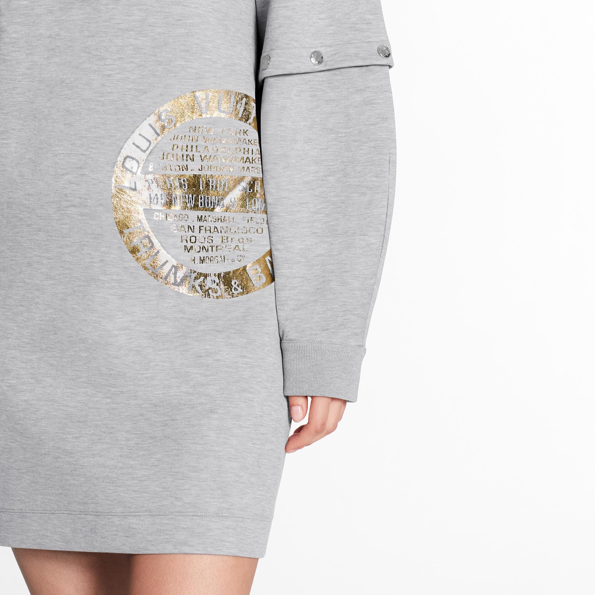 LV Stamp Sweatshirt Dress - 3