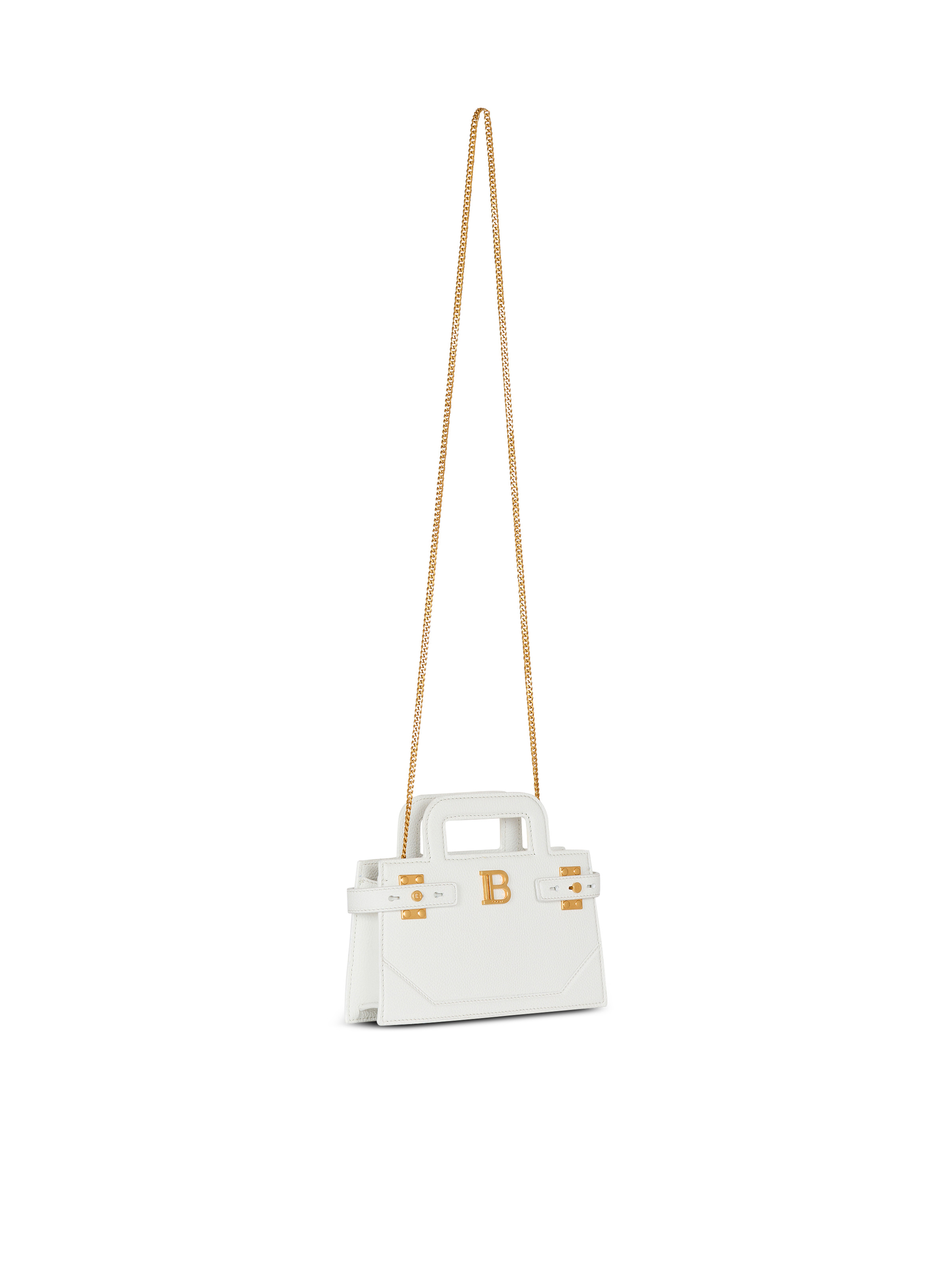 Small B-Buzz Top Handle bag in grained leather - 2