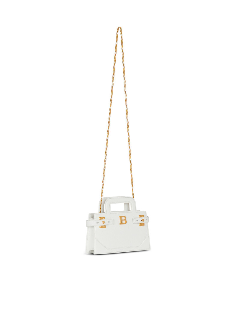 Balmain Small B-Buzz Top Handle bag in grained leather outlook