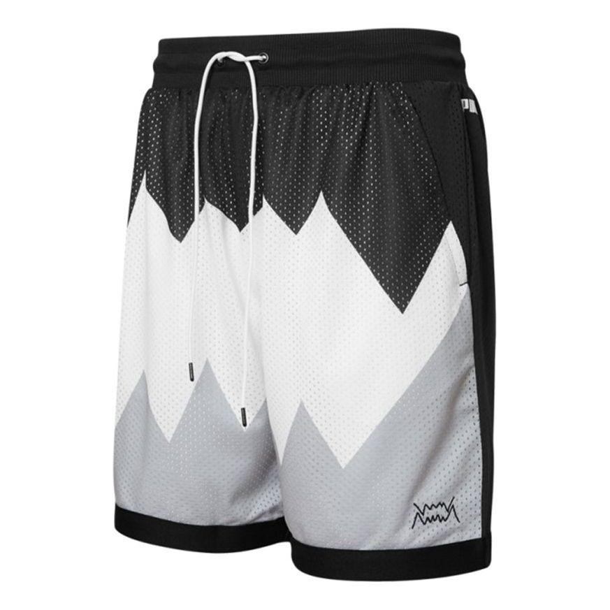 PUMA Scholarship Basketball Shorts 'Black White Grey' 532098-02 - 1