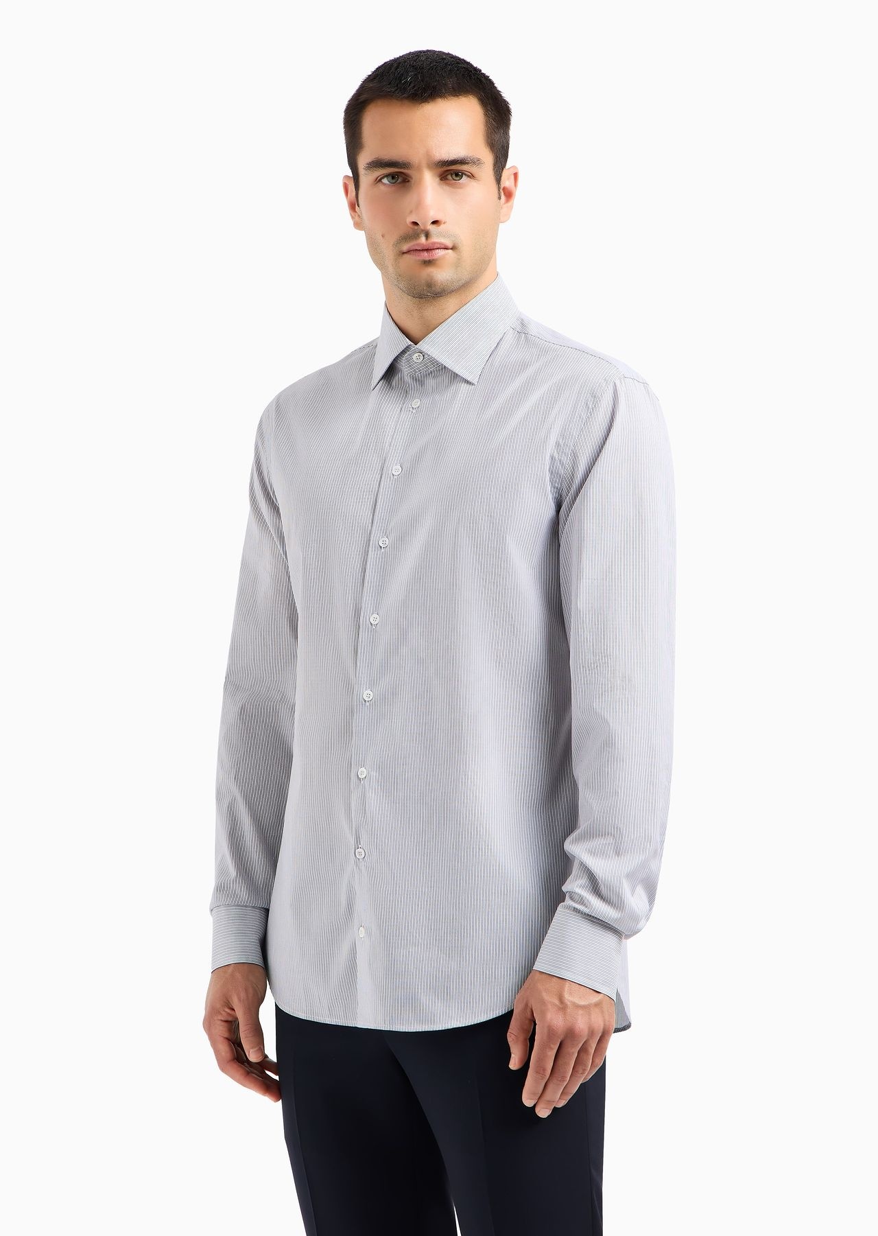 Regular-fit shirt in striped cotton - 2