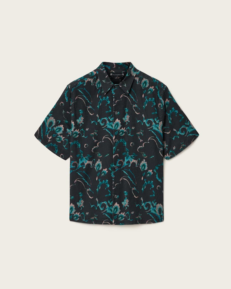 FORTUNE SHORT SLEEVE LINEN BLEND BOXY SHIRT 1