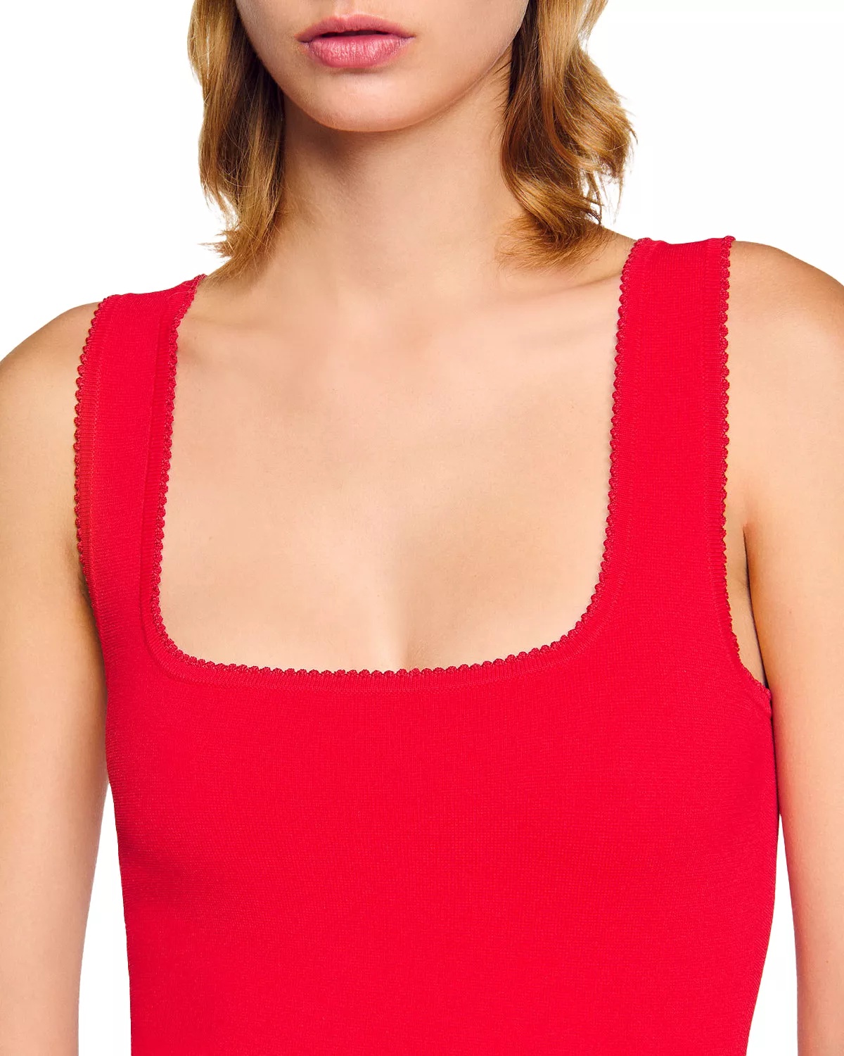 Ruffled Short Knit Dress - 4
