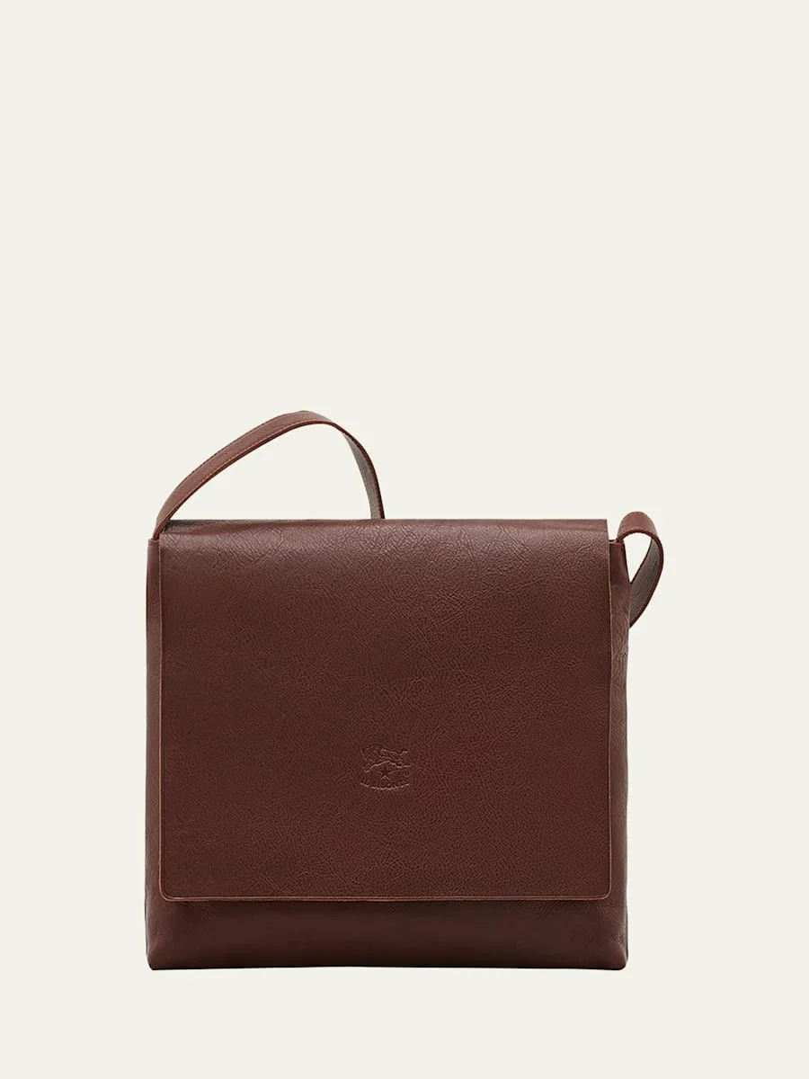 Unisex Leather Messenger Bag - 1