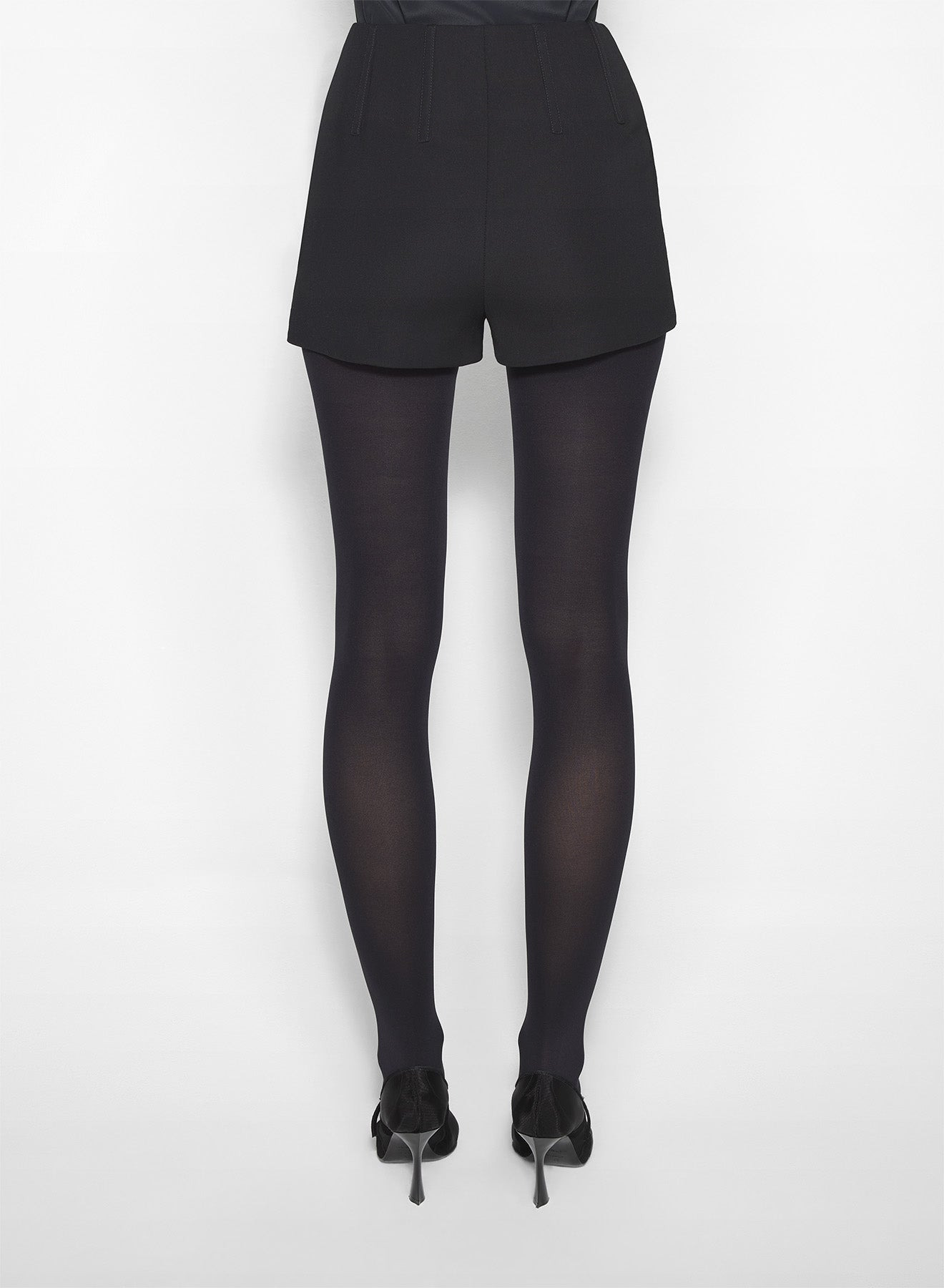 black tailored boned shorts - 4