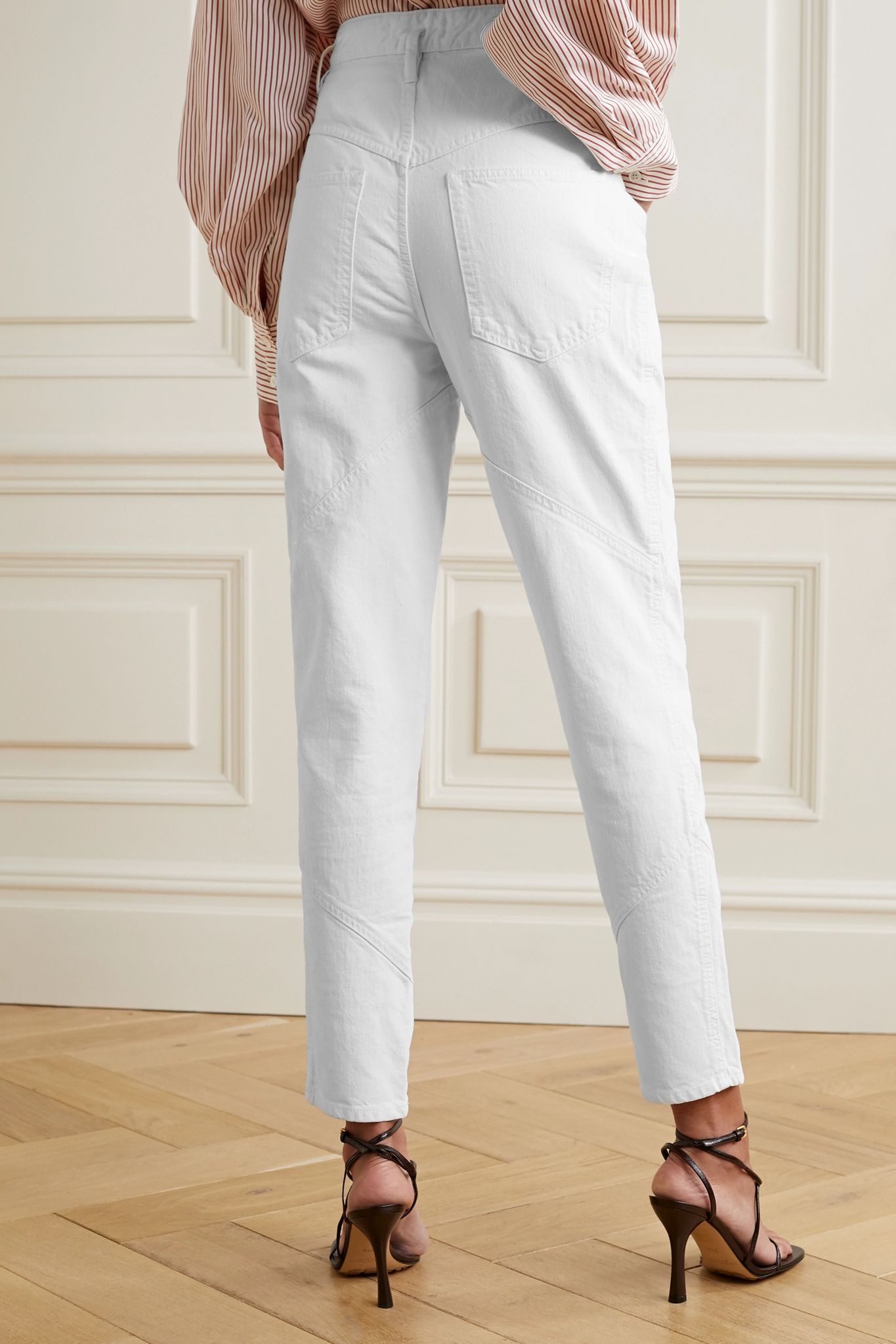 Nadeloisa paneled high-rise tapered jeans - 3