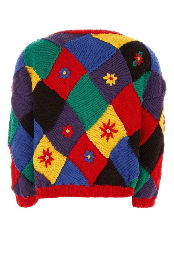 Embroidered wool blend sweater - 2