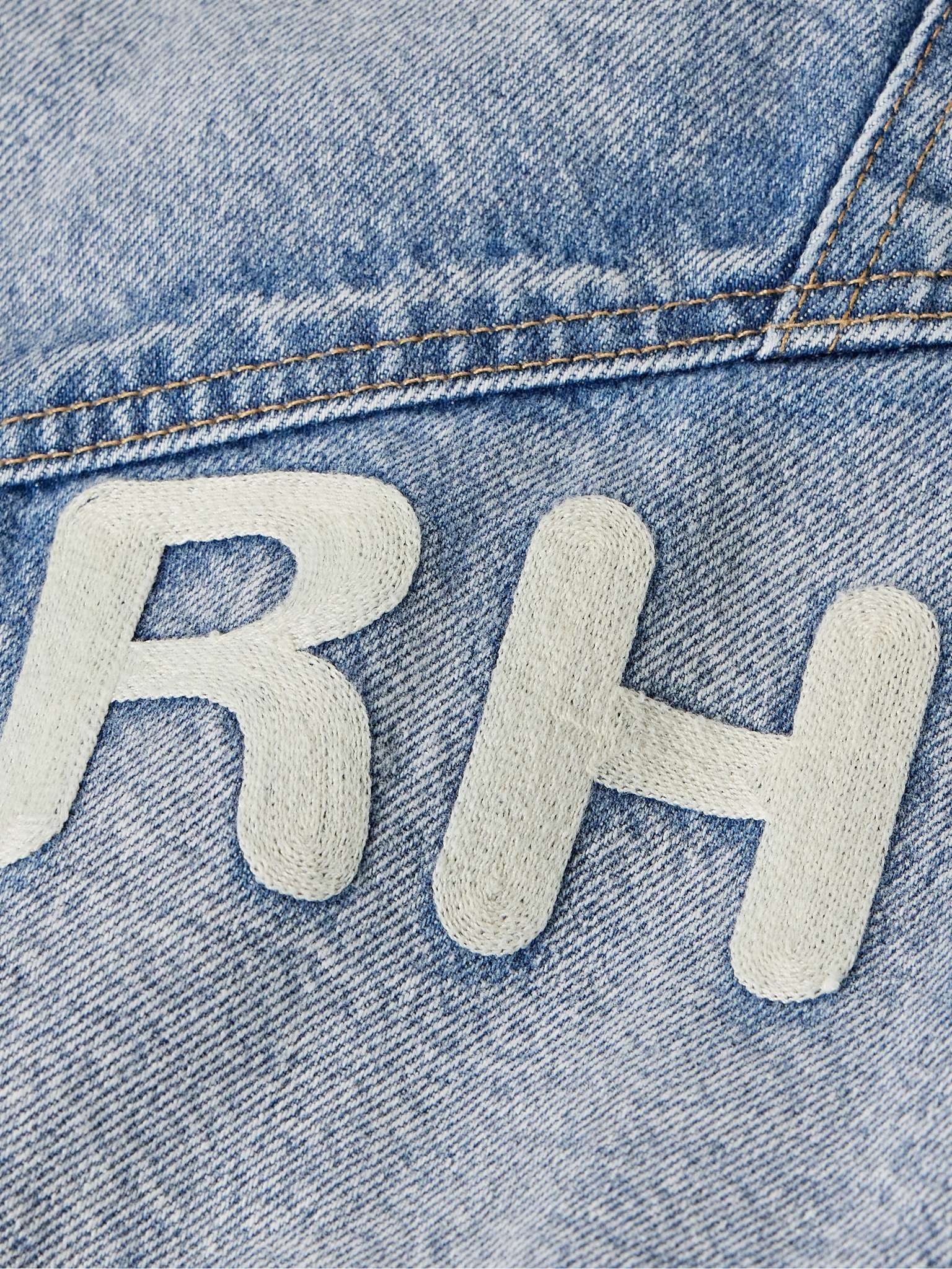 + Lamborghini Logo-Embroidered Denim Jacket - 3