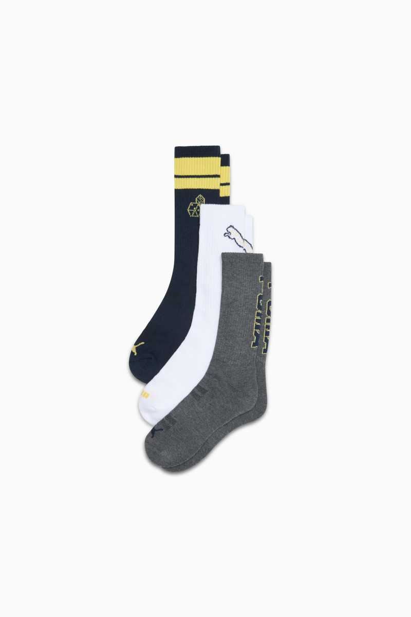 Men's Half-Terry Crew Length Socks (3 Pairs) 1