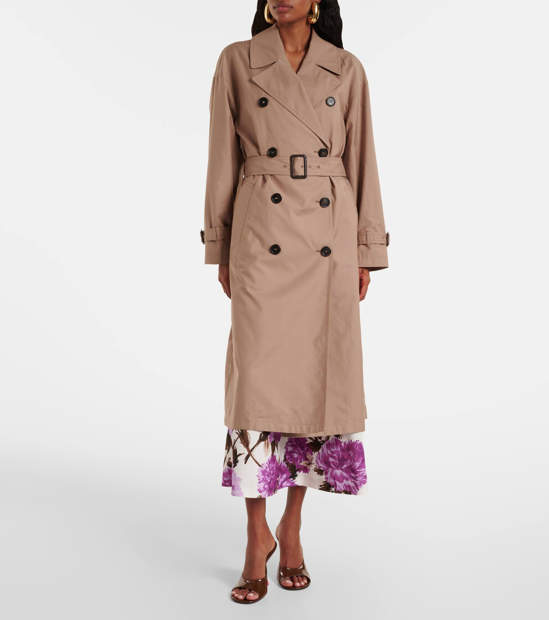 Fiorito cotton-blend twill trench coat - 6