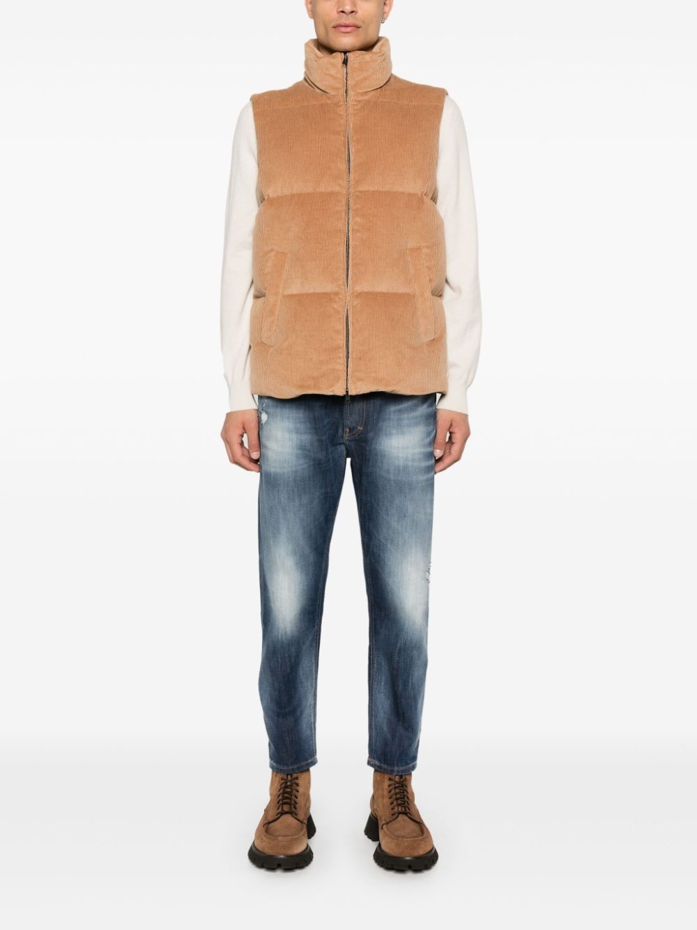 corduroy gilet - 2