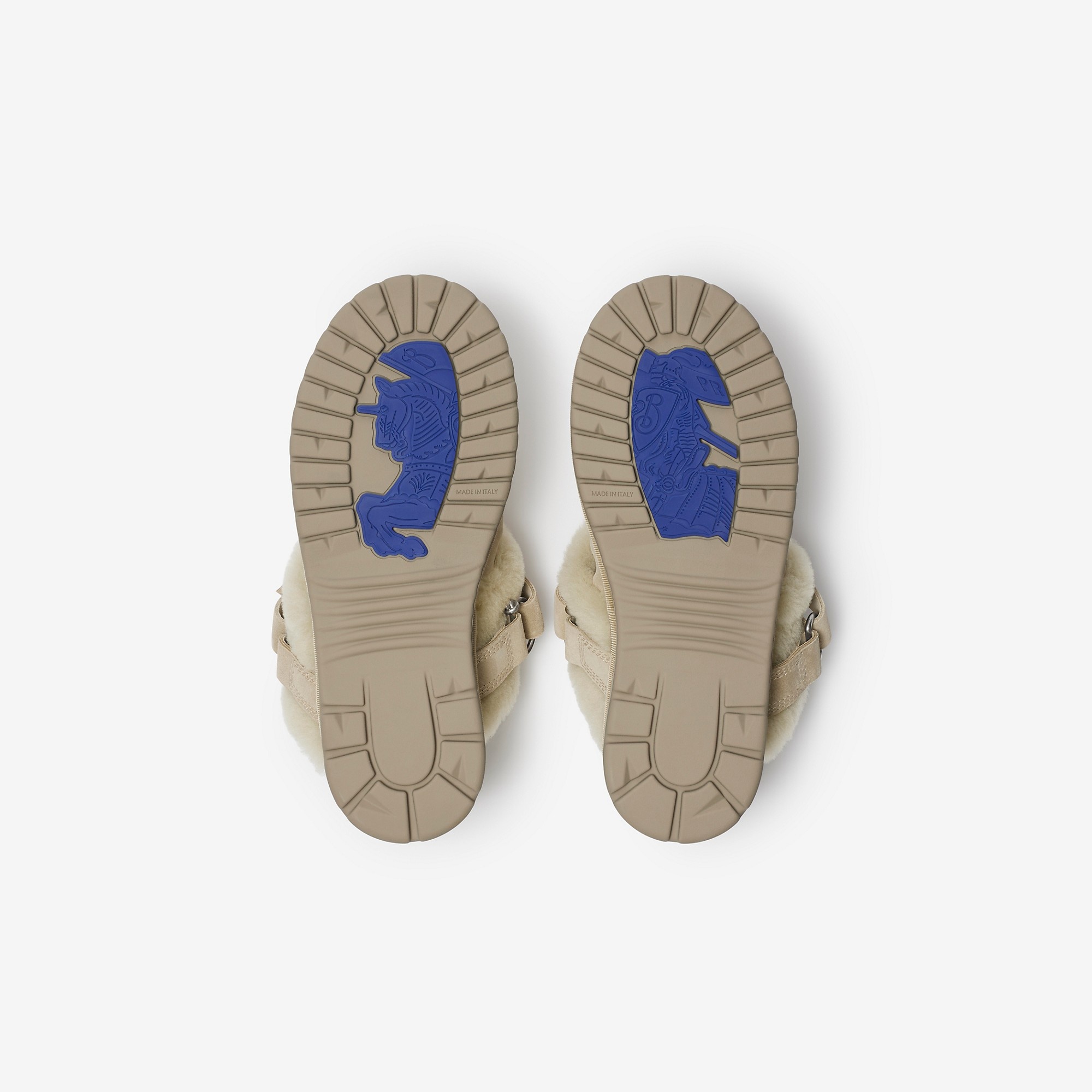 Suede and Shearling Chubby Mules - 6