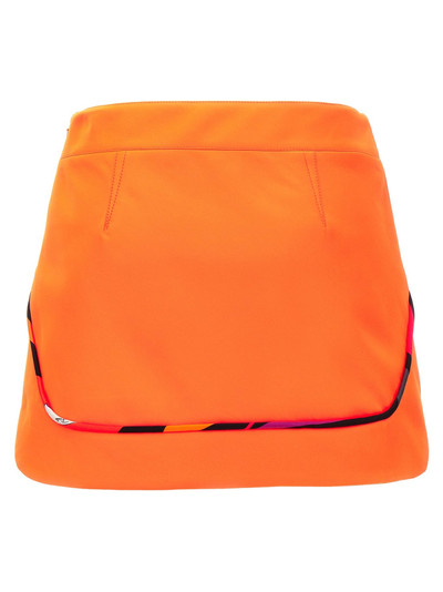 EMILIO PUCCI Contrasting Piping Neon Skirt Skirts Orange outlook